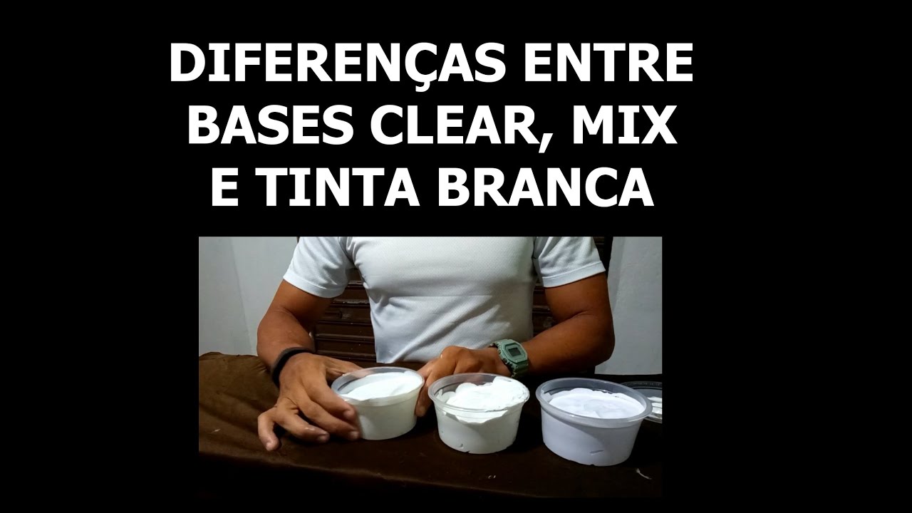 Diferenças entre Base Clear, Mix e Tinta Branca