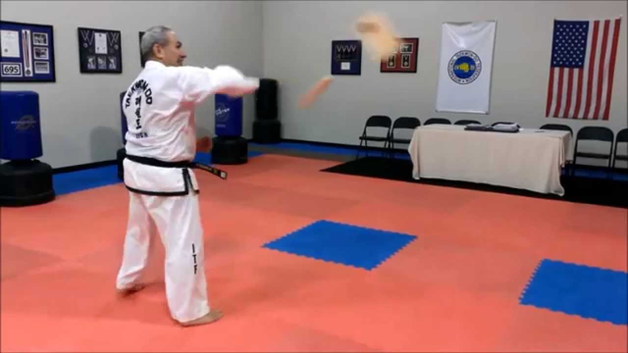 TKD Breaks Hook Kicks and Knife Hand Strike YouTube