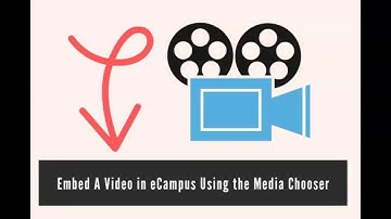 Embed A Video in eCampus Using the Media Chooser