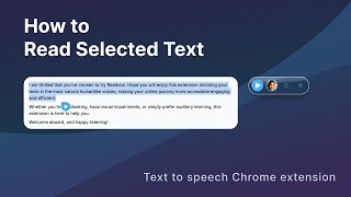 🎯 How to Read Selected Text with Readvox Text-to-Speech Extension