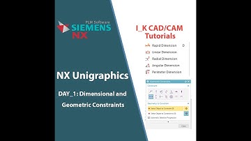 Siemens NX: (English)DAY_1: Dimensional and Geometric constraint in #NX #Siemens #Sketch #Dimensions