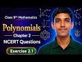 Class 9 Maths Chapter 2 Polynomials | Exercise 2.1 NCERT Solutions 🔥