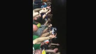 Irish fans in Train Station after beating BEATING Italy - Euro 2016 Ireland fans