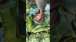 Indian Traditional Banana Leaves Cutting Process