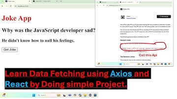 Build a JokeApp with React & Axios | Fetch Data from API | Simple Project Tutorial #bharathedutech
