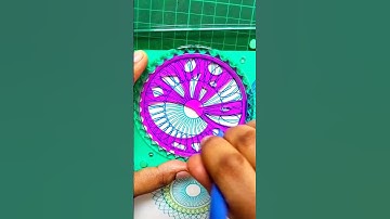 Spirograph Design Drawing Asmr satisfying video #drawing #spirograph