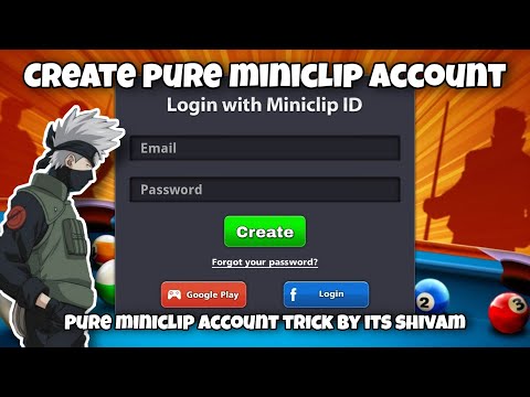 HOW TO CREATE A MINICLIP ACCOUNT IN 8 BALL POOL || ITS SHIVAM !!!
