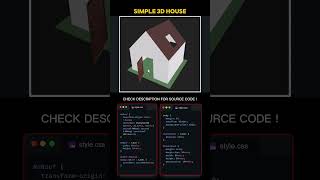 SIMPLE 3D HOUSE ANIMATION using html css #coding #programming #animation
