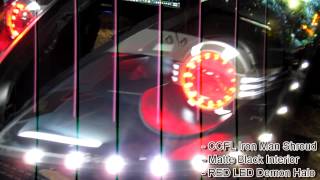 Custom Nissan 350z Matte Black Iron man Headlight by zLEDs