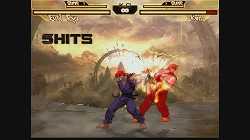 Mugen Evil Ryu gameplay & combos by KingKong_Cihan