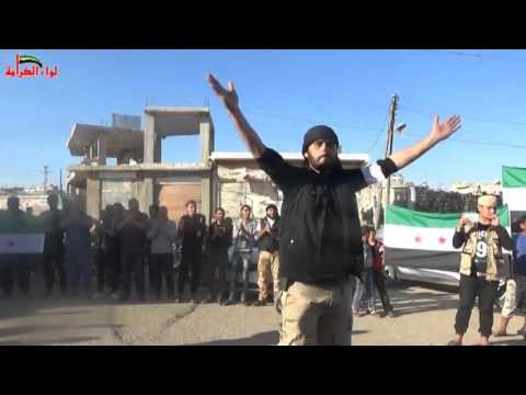 العقيد زياد الحريري يشارك الشارع الثوري في مظاهرة تنديد بنظام الأسد ومن ومعه