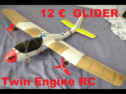 How to conversion Aliexpress FX-703 glider to twin engine RC plane 4 channels 69 cm wingspan