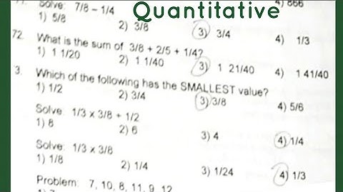 Quantitative Reasoning: FRACTIONS [NAPOLCOM CSE] part5