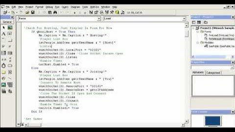 Video 44: VB 6 Programming, Winsock TCP/IP Multiclient Chat Room, Part 2