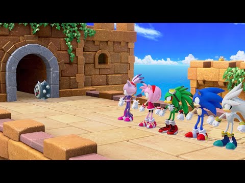 All Sonic the Hedgehog Characters Sonic Vs Shadow Vs Tails Vs Sliver | Super Mario Party