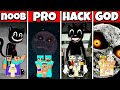 CARTOON CAT VS LUNAR MOON BUILD CHALLENGE - NOOB vs PRO vs HACKER vs GOD Minecraft Animation