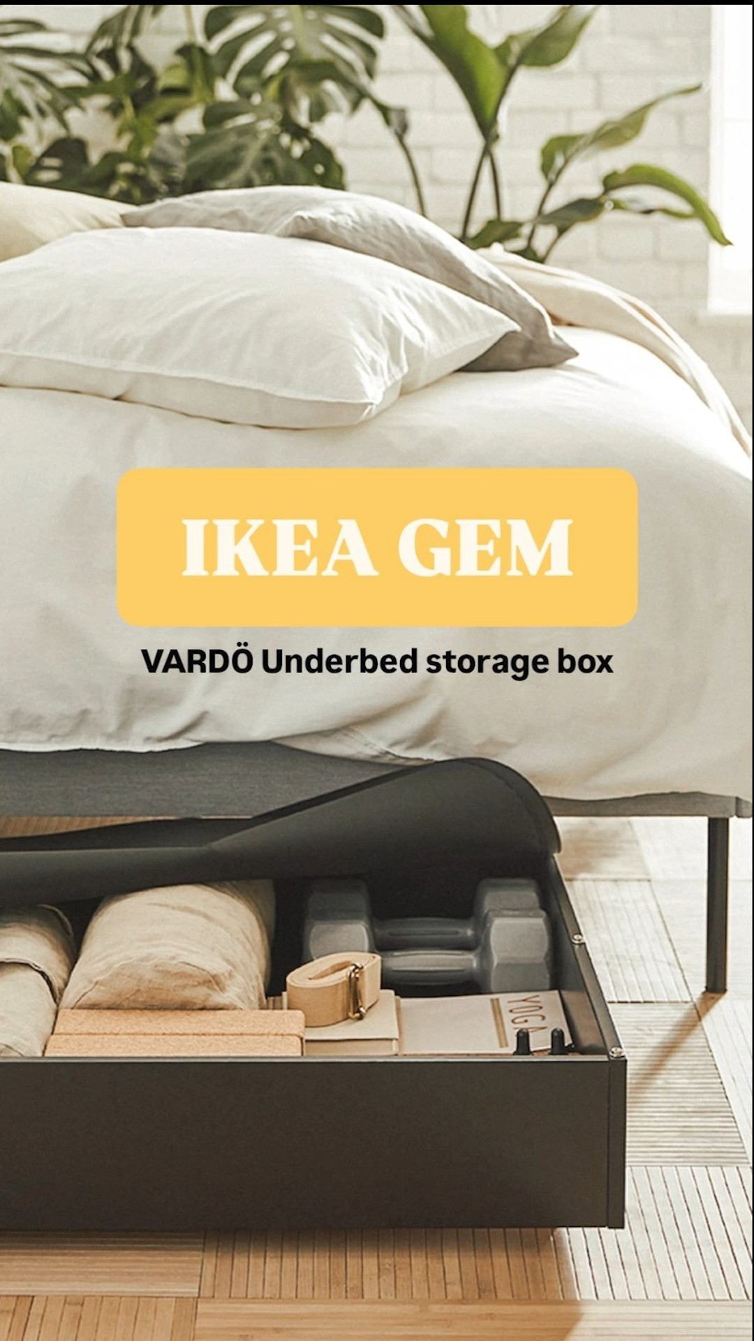 Ikea hidden gem ✨ Vardö underbed box 💛 #ikea #ikeafind