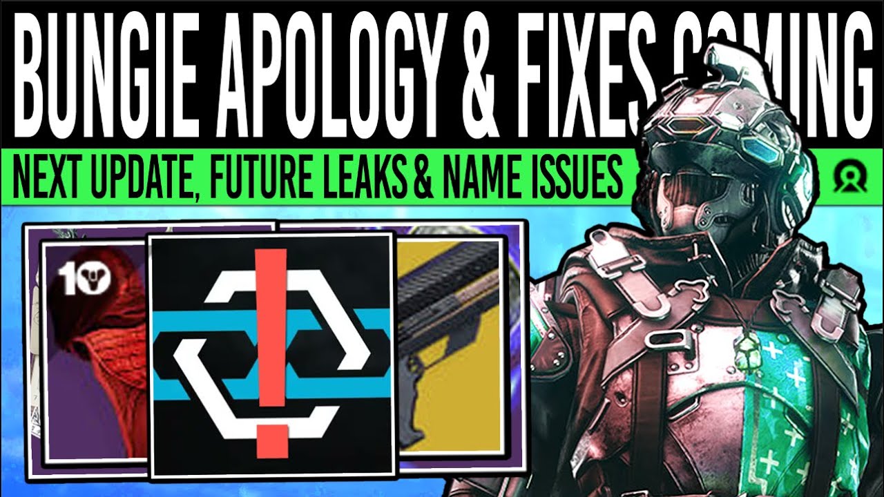 Destiny 2 News BUNGIE APOLOGY & FIXES INBOUND! Name Change