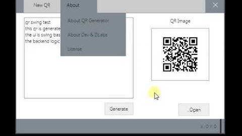 JavaSwing QRCode Generator