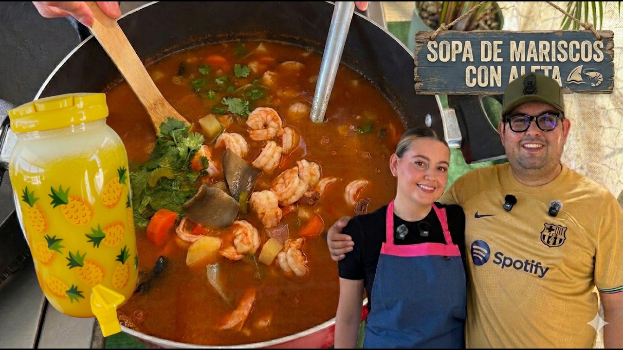 Sopa de Mariscos con Camarón, Pulpo y Almeja l ¡Sabor Casero Inolvidable!