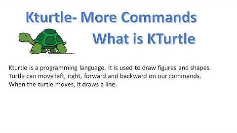 KTurtle- More Commands