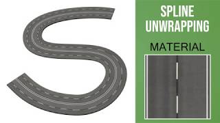 3DS Max Unwrapping Along a Curved Surface Spline Unwrap Tutorial