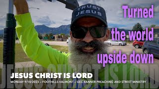 ✝️  Turned the world upside down  |  —JOHN CHOQUE. Street Preacher. Founding Pastor. GEC.