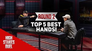 High Stakes Duel Top 5 Hands | Round 2 | Phil Hellmuth vs Antonio Esfandiari