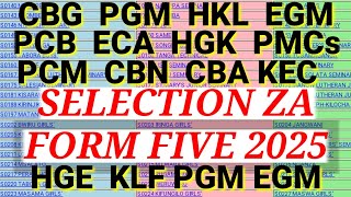 SELECTION ZA KIDATO CHA TANO 2025 Sifa/vigezo ili kuchaguliwa form five...