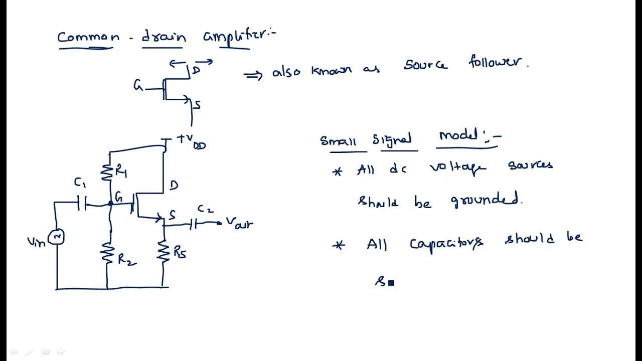 Common drain amplifier MOS transistor VLSI Lec66 YouTube