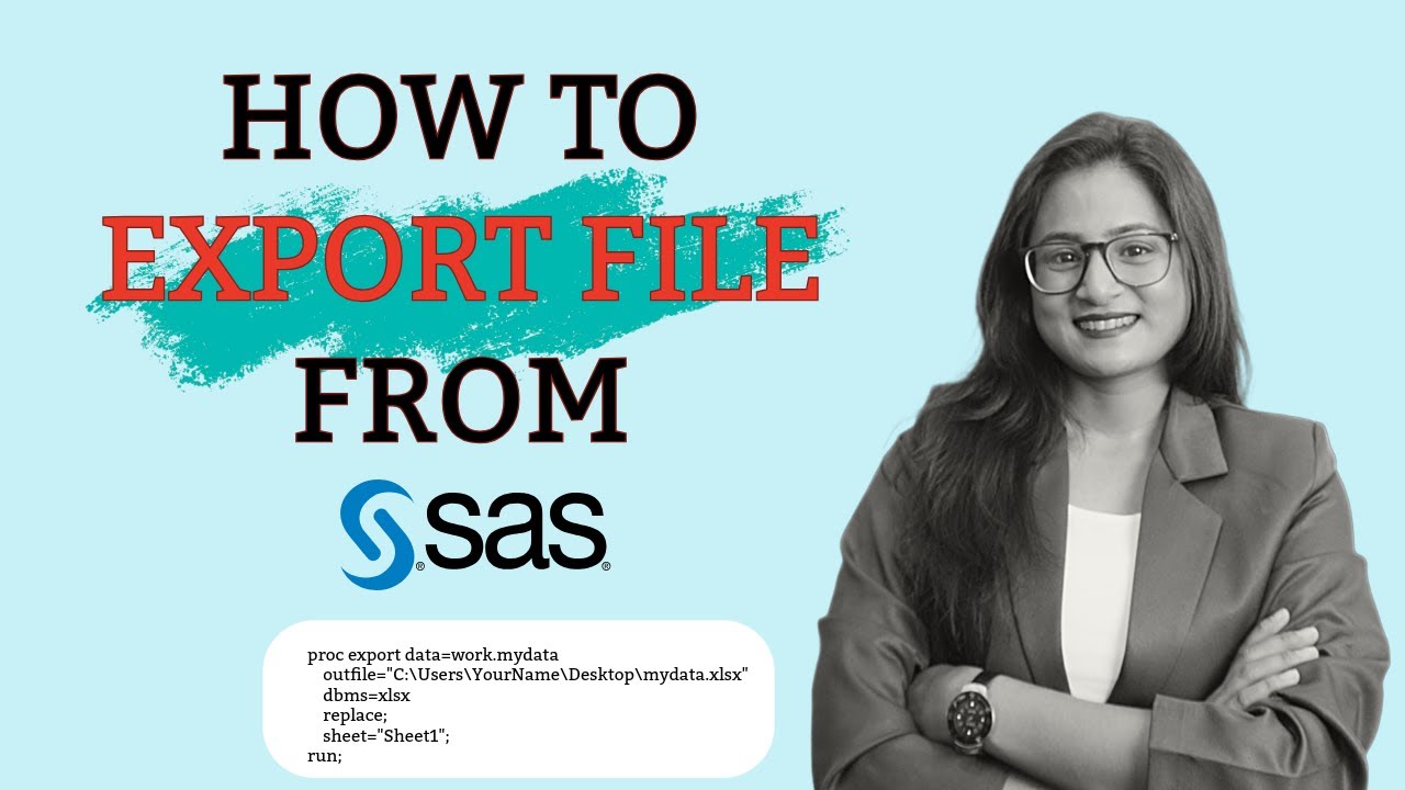 PROC EXPORT Tutorial in SAS I Base SAS Full Course