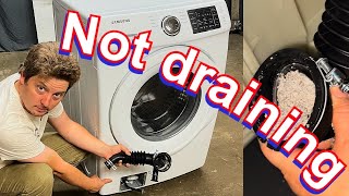 Front Load Washer NOT DRAINING? Easy how to repair. It May not be the Filter. Samsung or LG Loader