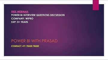 WIPRO POWER BI INTERVIEW QUESTIONS AND ANSWERS, LATEST INTERVIEW PATTERN. DETAILED EXPLANATION.