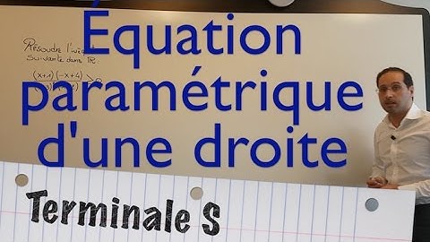 Équation paramétrique d