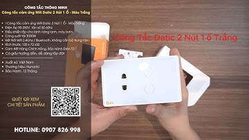 Công tắc cảm ứng Wifi Datic 2 Nút 1 Ổ - Màu Trắng