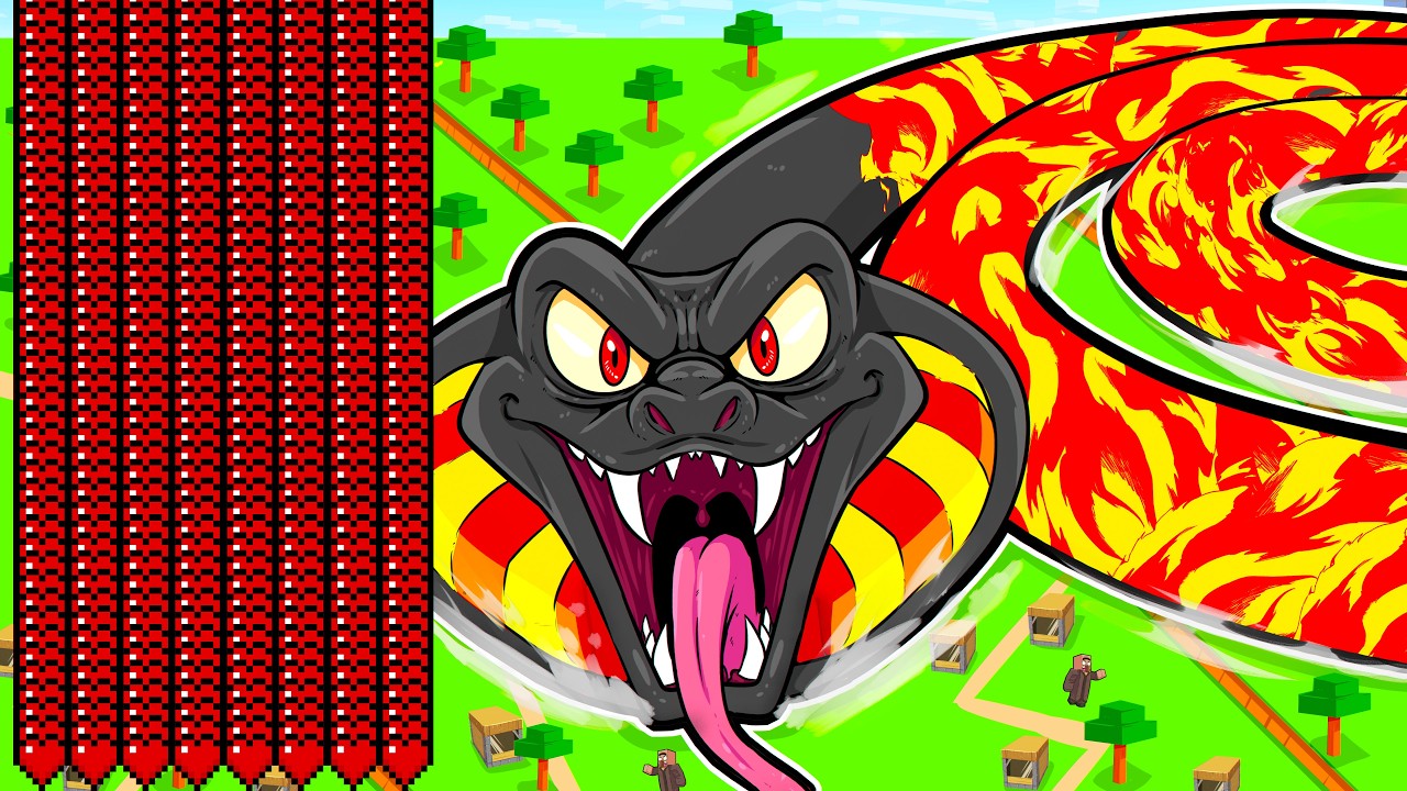 Sobrevivi 100 DIAS como SUPER COBRA no Minecraft!