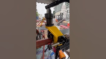 pipe grooving machine #work #working#pipe #piping #mechanical #groove #machine#fire