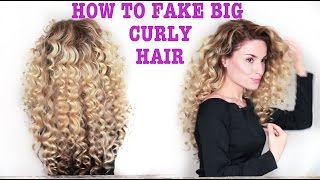 How To Fake BIG Naturally Curly Hair! (with subs)
