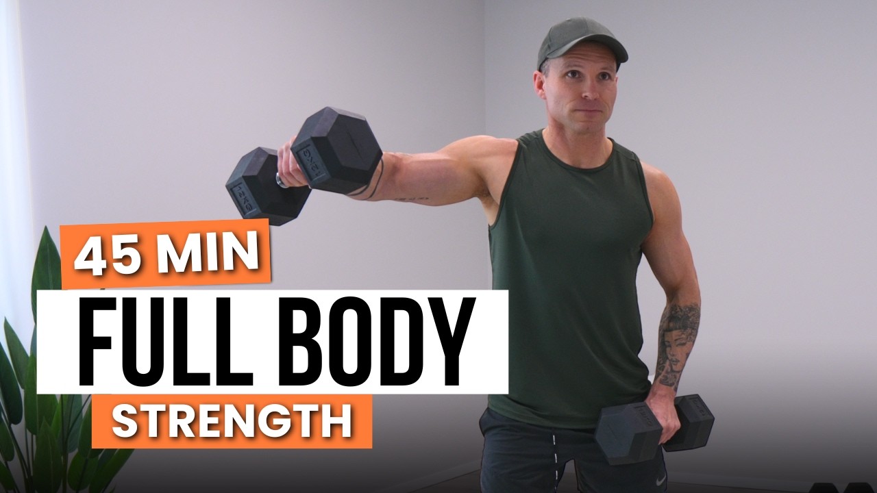 45 Min FULL BODY DUMBBELL WORKOUT | Build Strength & Muscle at Home ...
