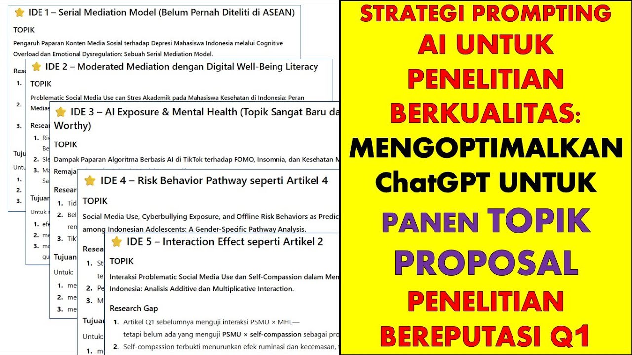 Strategi Prompt ChatGPT untuk Panen Ide Penelitian Lolos Reviewer Hibah dan Bereputasi Scopus