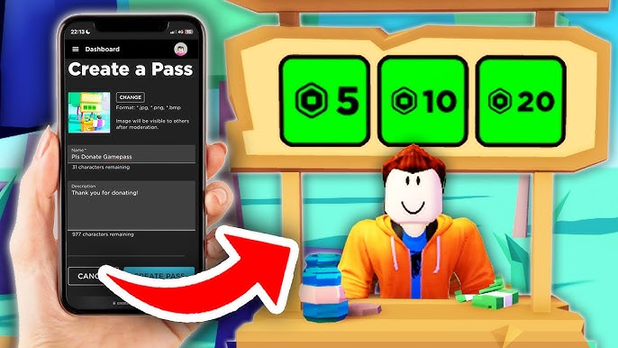 Gauging Gadgets on X: 👉 How to Make Gamepass in  Pls Donate Roblox Mobile #roblox #robloxplsdonate #plsdonate   / X