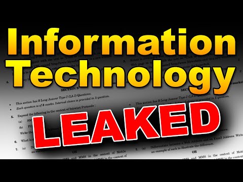 Information Technology Paper LEAKED😱