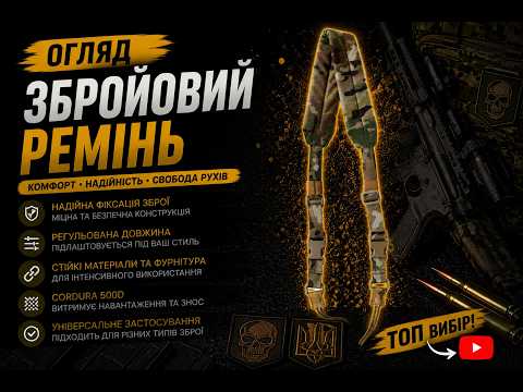 Оружейный ремень R-KIT 1/2 точки с быстрым сбросом Olive, видео 1