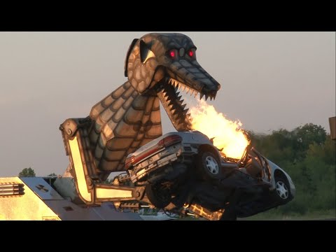 Megasaurus The Car-Eating, Fire-Breathing Transformer 2015 Greenwood Lake Airshow