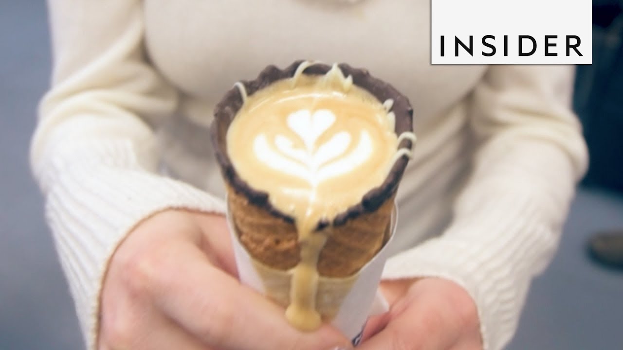 Drink Coffee from an Ice Cream Cone