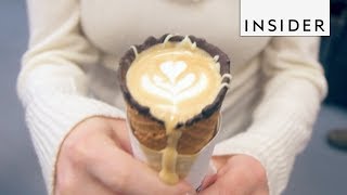 Drink Coffee from an Ice Cream Cone