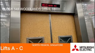 HDB Block 543 Woodlands || Mitsubishi Elevator