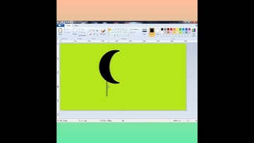 How to draw moon drawing in ms paint@littlestarkidchannel