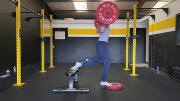 Barbell Bulgarian Split Squat with Floating Heel