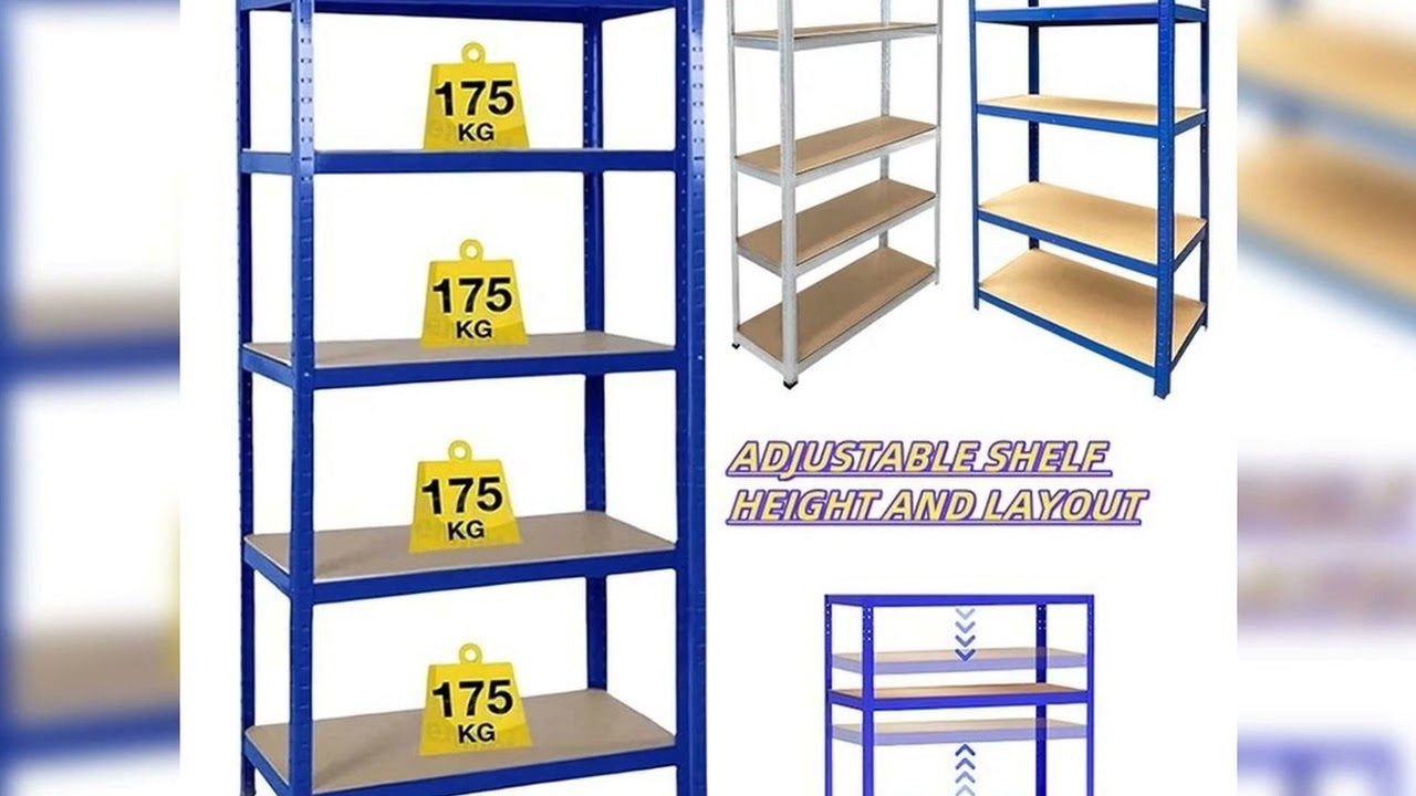 A must-have product!�Heavy Duty 5-Tier Adjustable Metal Shelving Unit 875KG Load, Bolt-Free Garage
